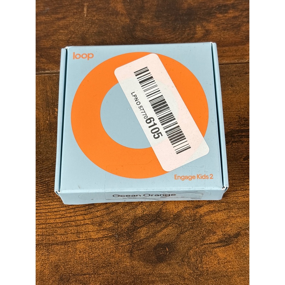 Loop Engage Kids 2 Noise Reduction Earplugs Ocean Orange SNR 16dB NRR 8dB NEW